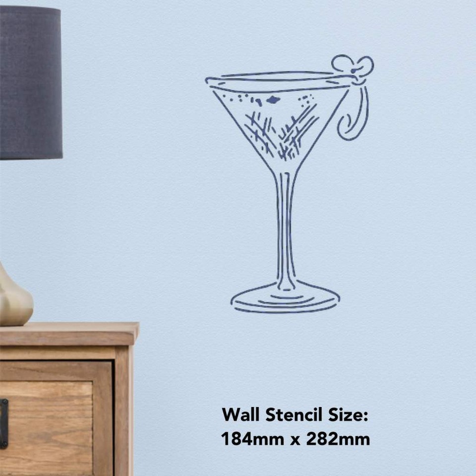 'Cocktail Glass' Wall Stencils / Templates (WS019837) eBay