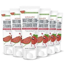 Schmidt's Children's Toothpaste, Watermelon + Strawberry, 4.7 Oz (6 Pack)