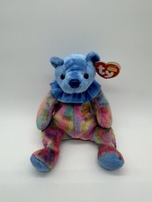 Ty Beanie Baby September Birthday Bear 2001 Hang Tag W/Protector Blue