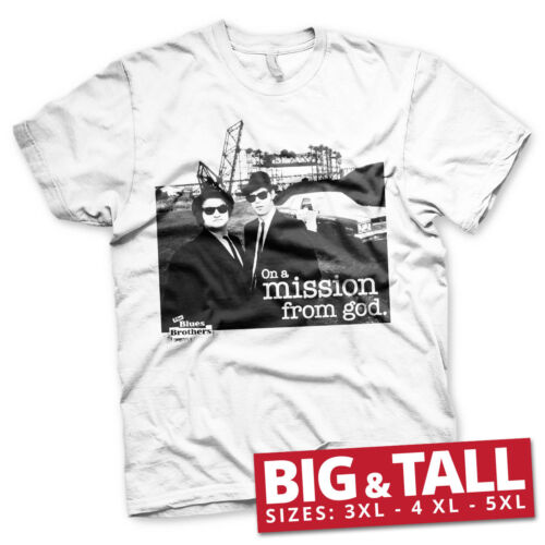 Officially Licensed Blues Brothers Photo BIG & TALL 3XL,4XL,5XL Men's T-Shirt - Picture 1 of 1