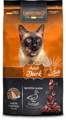 LEONARDO 1,8kg Adult Duck Katzenfutter Trockenfutter Katze Futter Trocken Ent