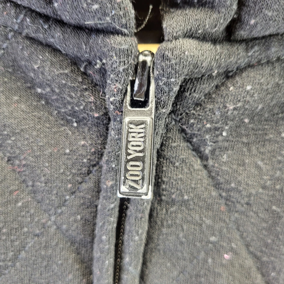 Zoo York Sudadera con Capucha Para Hombres Pequeña Negra Cremallera Completa Logo Suéter Bolsillo Acolchado Chamarra    Foto 3 de 4