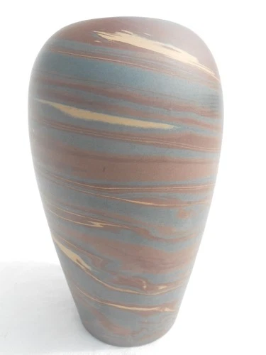 Niloak Mission Marbled Swirl Pottery Vase Matte Finish Early Mark Circa 1920's