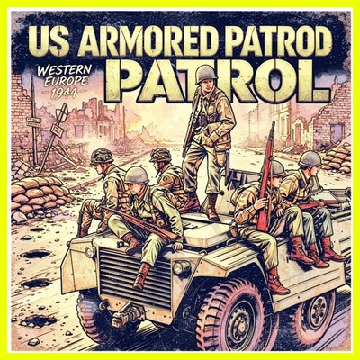 1/16 resin model GK, armored patrol team, excluding armored vehicles, 6 soldi...