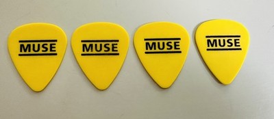 Muse Matthew Bellamy iconic Yellow Dunlop Guitar Pick - set of 4