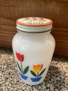 Fireking Tulip Salt and Pepper Shakers | eBay