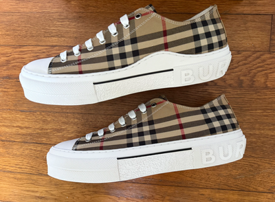 Burberry Check Sneakers EU 42 New Unworn w/ Original Box 