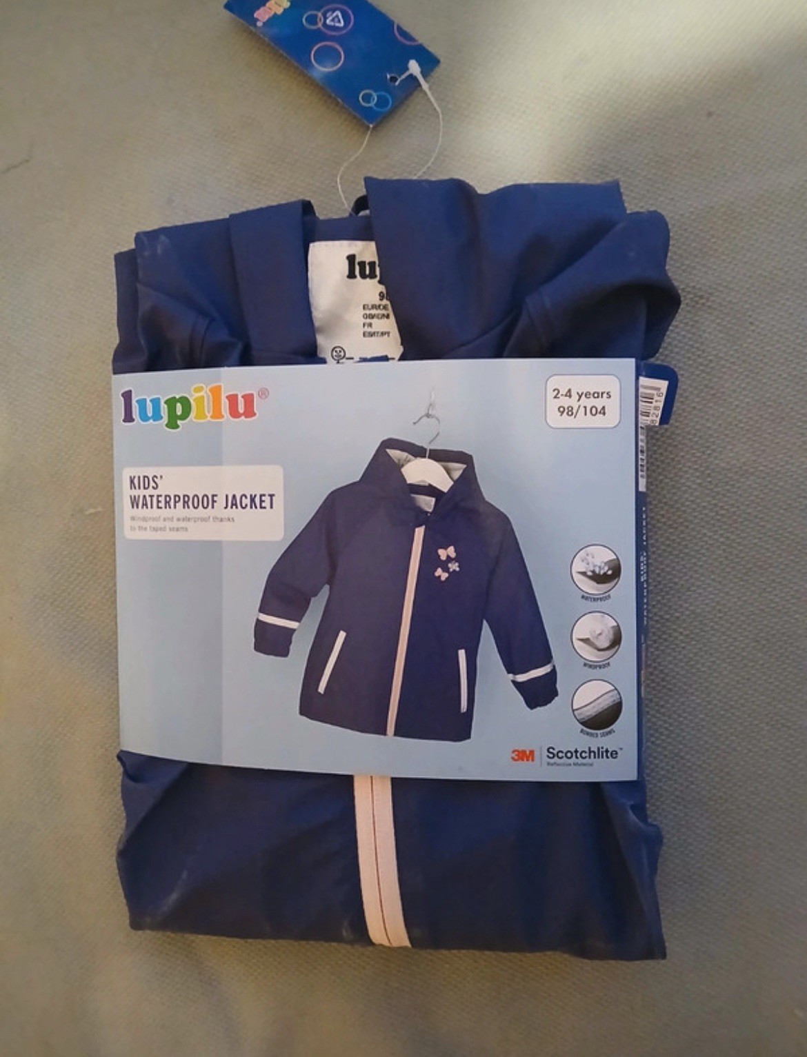 BNWT LUPILU WATERPROOF  RAIN COAT jacket GIRLS 2-3-4