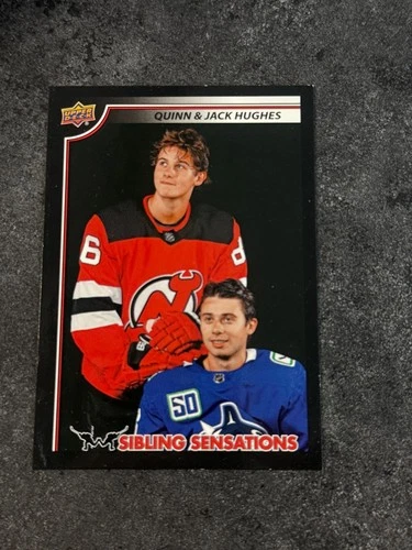 2020 Upper Deck Sibling Sensations - Jack Hughes, Quinn Hughes #SS-16