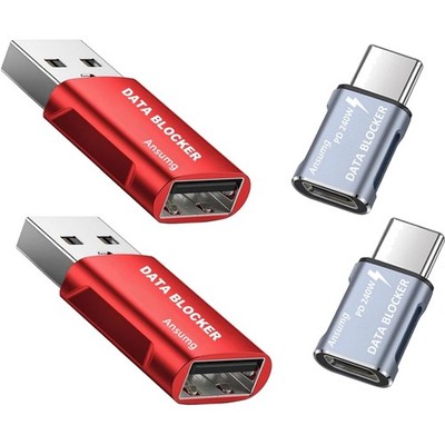 Data Blocker, USB a to a & USB C to C Data Blocker, Protect against Juice Jacki