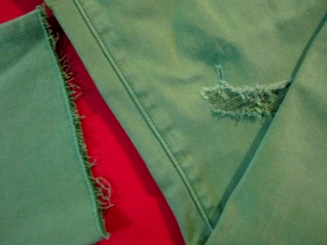 Kut from the Kloth Reese High Rise Ankle Straight Leg Jeans 2 Green Raw Hem - Image 2 of 4