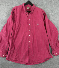 Cinch Western Shirt Mens 2XL Red Checked Button-Up Long Sleeve Outdoor