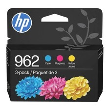 HP 962 Cyan Magenta Yellow Original Ink Cartridge 3-Pack FREESHIP exp Dec 2027