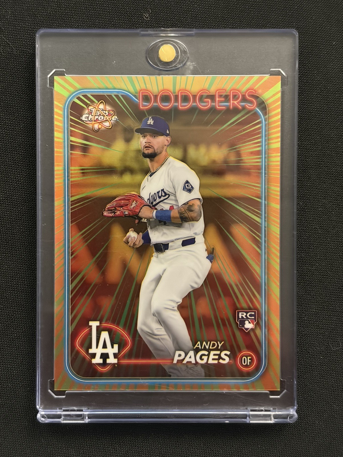 2024 Topps Chrome Update Series Andy Pages SSP Radiating Rookies #RR-26 DODGERS