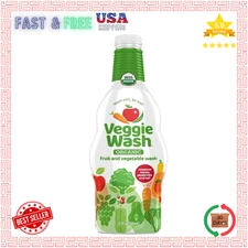 Organic Fruit and Vegetable Wash Soaker, 32 Fluid Oz, Cleaning, Unscented Liquid