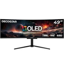 Deco Gear 49" QD-OLED Ultrawide Monitor, 5120x1440 DQHD, 144Hz, 0.03ms