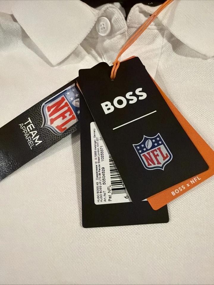 Polo Hugo Boss BOSS X NFL Green Bay Packers Punter para hombre talla M algodón blanco nuevo con etiquetas Foto 4 de 4