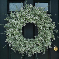 26'' Large Eucalyptus Wreath for Front Door, Porch- Artificial Eucalyptus and La
