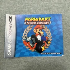 Mario Kart Super Circuit Nintendo Game Boy Advance Manual Only