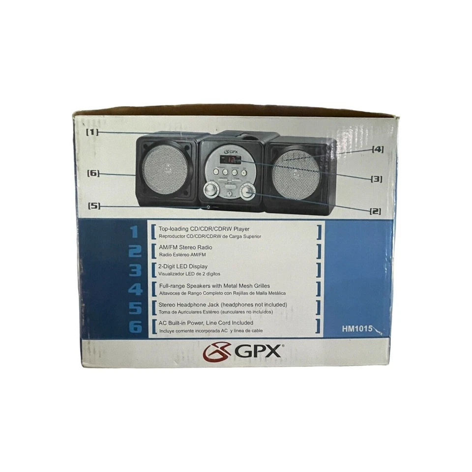 GPX HM1015 Compact Disc AM/FM CD Home Music System - Image 3 of 4