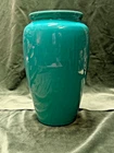VINTAGE Bauer Pottery Fred Johnson Turquoise  Vase