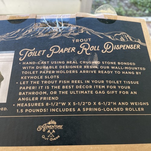 Reeling Trout Bathroom Toilet Paper Holder Dispenser New in Box - Picture 4 of 5