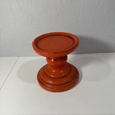 Otagiri Mercantile OCM Candle Holder Made in Japan Orange 4” Vintage