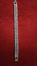 12Ct Oval Cut Lab Created Diamond Tennis Bracelet in 14K White Gold Plated 7" in