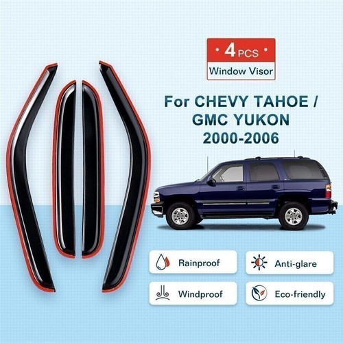 For 2000-2006 Chevy Tahoe / GMC Yukon 4pcs Window Visors Vent Shade Rain Guards - Picture 6 of 16