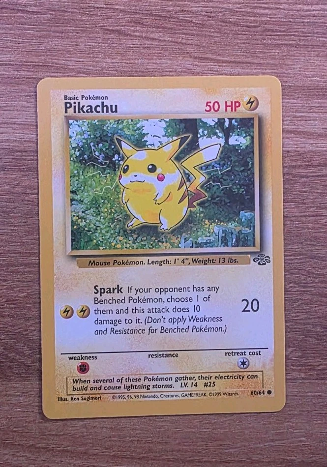 Pikachu Pokémon TCG Grade 10 Jungle Individual Collectible Card
