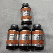 4x Vitamin C 1000mg  250 Caplets  with Bioflavonoids  Rose Hips Piping Rock