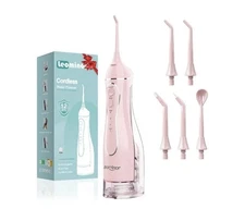 Leominor Water Dental Flosser Pick for Teeth, 300ML Portable Oral Irrigator Upgr