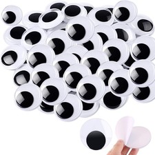 100 Pieces Wiggle Eyes 1.2 Inch Googly Eyes With Self Adhesive Round Plastic For