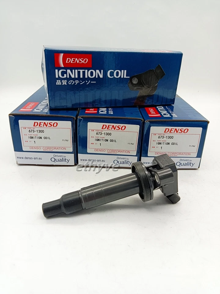 Bobina de encendido Denso 90919-02239 4 piezas para Toyota Corolla Celica Matrix 1999-2010 Foto 3 de 4