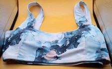 Teal Tie-Dye Bathing Suit Bikini Top Size Med