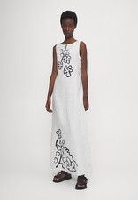 Faithfull The Brand Nahna Midi Day Dress Roma US 4 Size S Ivory