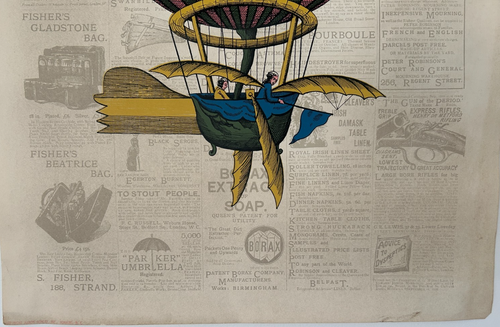 Rare Aaron Ashley 19th-Century Hot Air Balloon Lithograph – Glaisher & The Graph - Picture 4 of 6