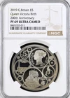2019 Proof £5 Victoria 200th Anniversary NGC PF69 None Finer Great Britain Cu-Ni