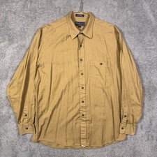 Burberry London Shirt Mens L Brit Oxford Vintage USA Made Cotton Herringbone