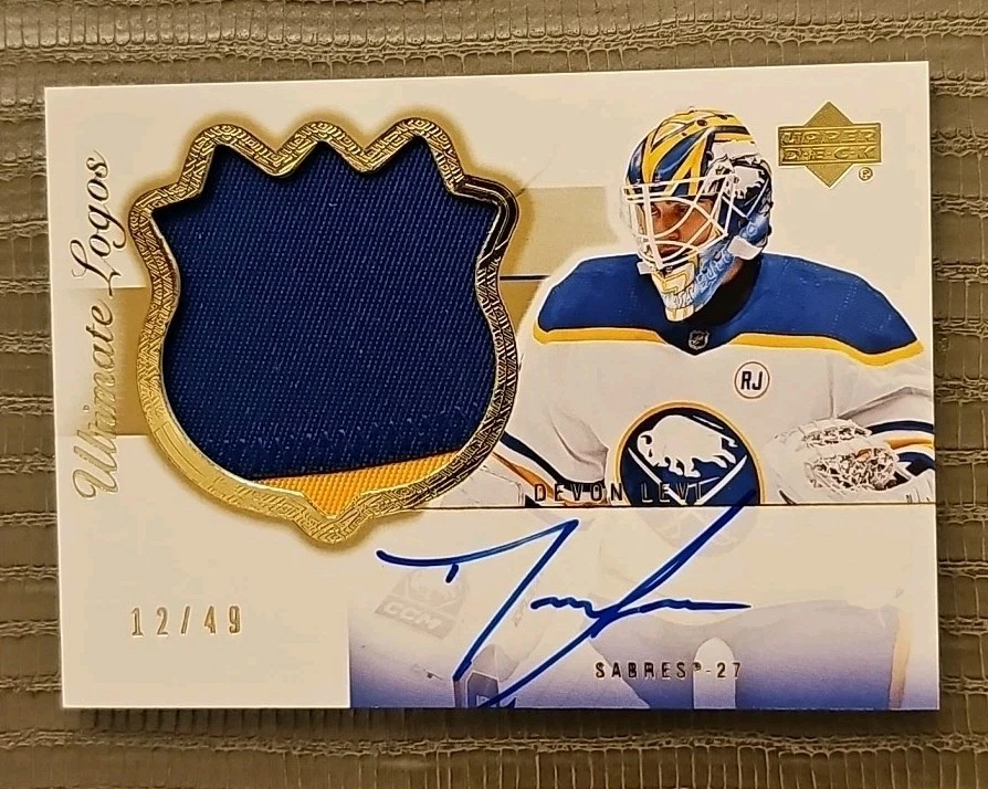 DEVON LEVI 2023-24 Ultimate 🚨 03-04 Rookie Retro Material Signatures Gold 12/49 - Image 2 of 3