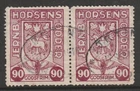 DENMARK TELEGRAPH STAMPS PAIR USED SEE SCANS
