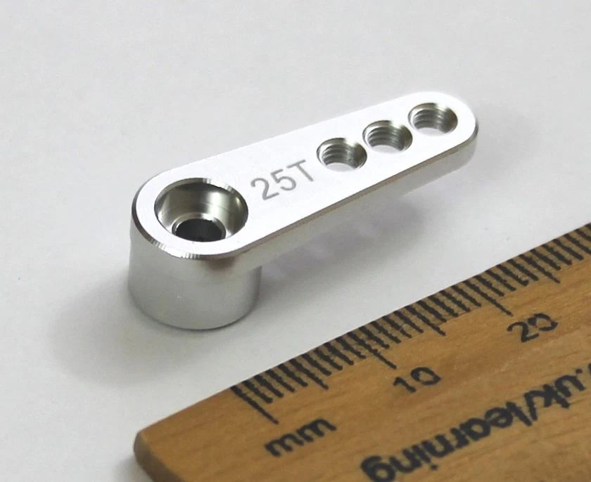 Silber Servohupe/Arm 25 Zähne/Zahn 25T Aluminium für Futaba RC Buggy/Flugzeug - Bild 2 von 4