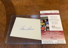 Sam Rice Washington Senators Auto Signed Index Card JSA