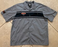 Harley Davidson Mechanics Work Shirt Embroidered Button Up Men  s 2XL