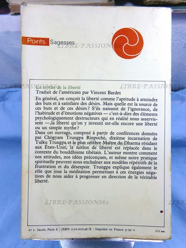 LE MYTHE DE LA LIBERTÉ, CHÖGYAM TRUNGPA, ÉDITIONS DU SEUIL, 1979 - Picture 2 of 11