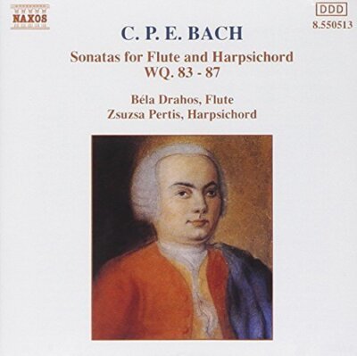 Bach, C.P.E. Sonatas for Flute and Harpsichord WQ. 83 - 87.. [CD]