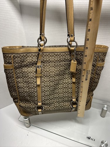 Bolso de Mano Coach Gallery Signature Jacquard No. M0749 - Cartera F11527 incluida - Imagen 8 de 24
