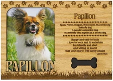 Papillon Engraved Wood Picture Frame Magnet