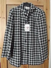 Ewm Black And White Check, Wool Mix, Button Up Short Coat, Size 20 New