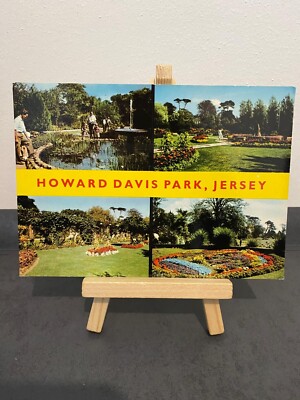 Vintage Postkarte Howard Davis Park, Jersey, MuItiview, Landschaften, Blumen